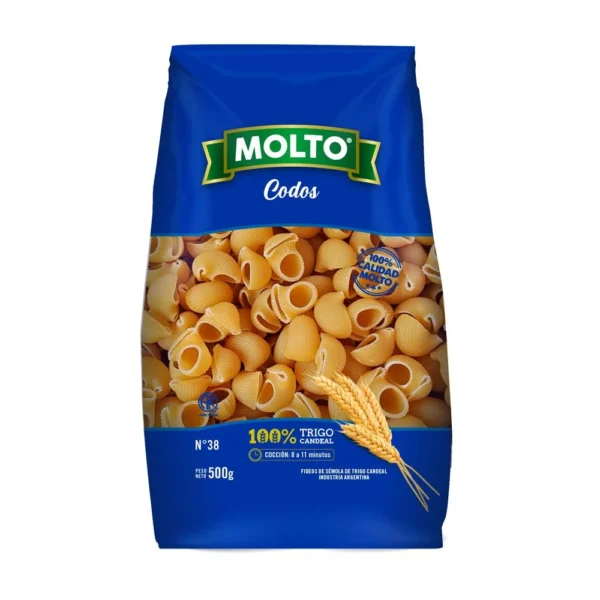 MOLTO FIDEOS CODOS 500 GR