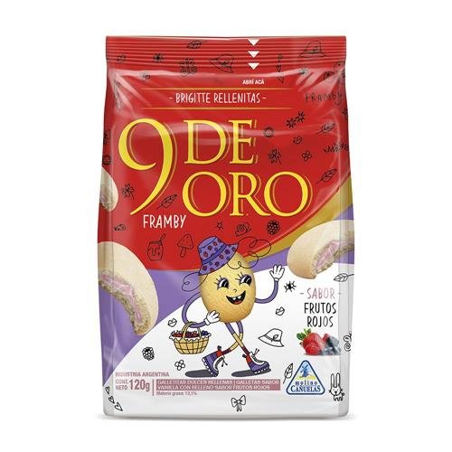 9 DE ORO GALLETAS  F. ROJOS 120 GR