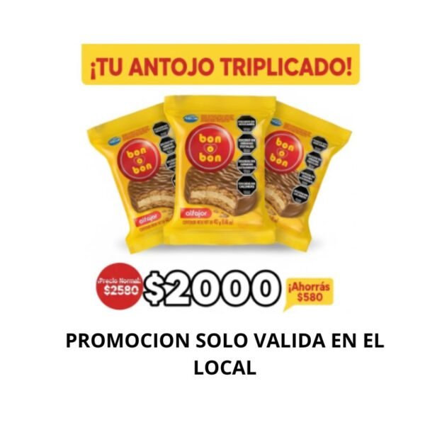 PROMO 3 ALFAJORES $ 2000